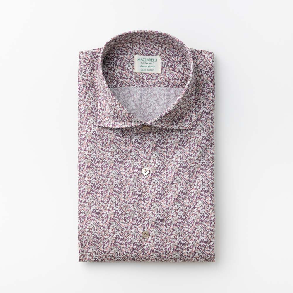 COTTON SHIRT WITH FLORAL PRINT Camiceria Mazzarelli